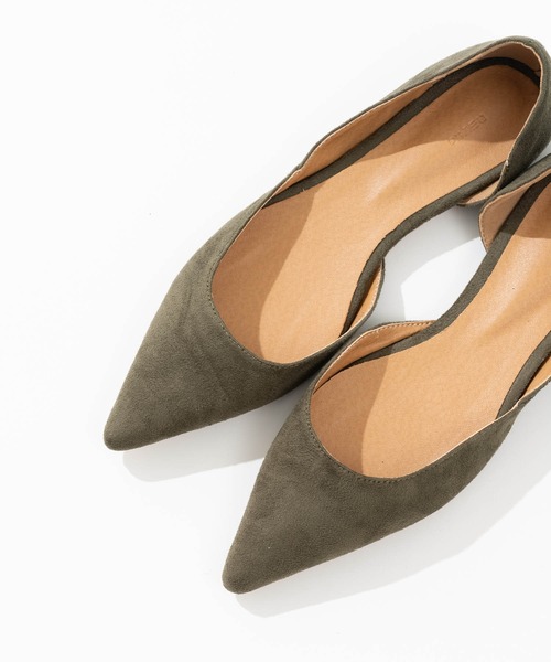 ZAKKA-BOX（ザッカボックス）の「スウェードフラットパンプス（パンプス・レディース・カーキ/ブラック/レオパード・23.5㎝/24㎝/24.5㎝/25㎝/23㎝）」の5枚目の写真