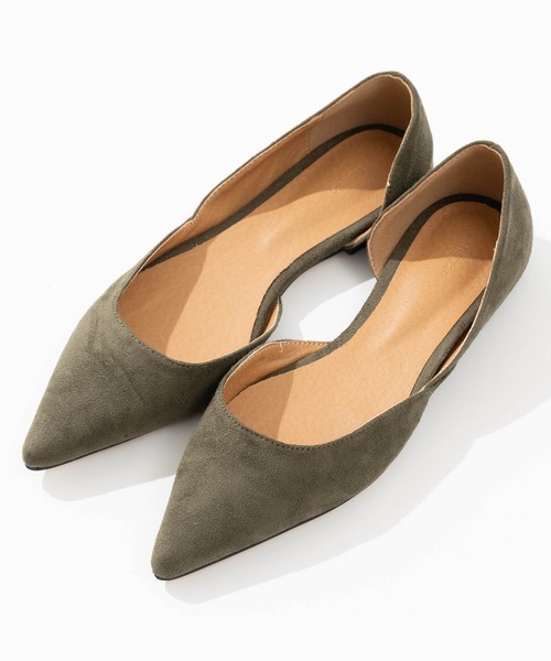 ZAKKA-BOX（ザッカボックス）の「スウェードフラットパンプス（パンプス・レディース・カーキ/ブラック/レオパード・23.5㎝/24㎝/24.5㎝/25㎝/23㎝）」の12枚目の写真