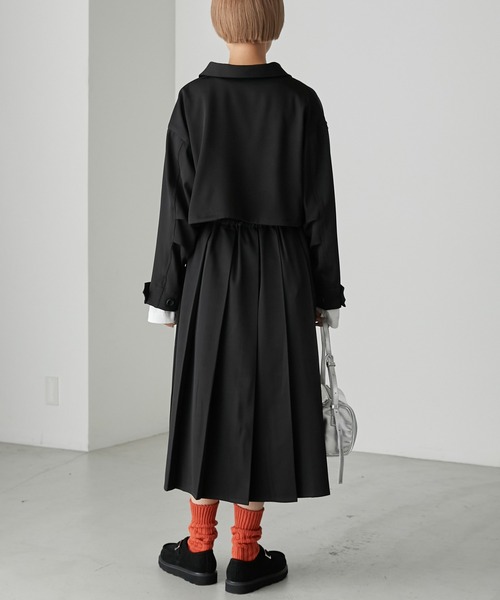 forksy.(フォルクシー)の「【forksy.】ファティーグクロップドシャツジャケット(ミリタリージャケット・レディース・ブラック/チャコール・FREE)」の12枚目の写真