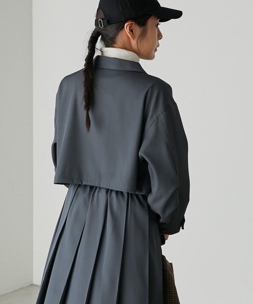 forksy.(フォルクシー)の「【forksy.】ファティーグクロップドシャツジャケット(ミリタリージャケット・レディース・ブラック/チャコール・FREE)」の22枚目の写真