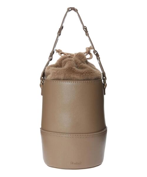 Te chichi(テチチ)の「ファー巾着バッグ(ハンドバッグ・レディース・ブラウン/ブラック・F)」の8枚目の写真