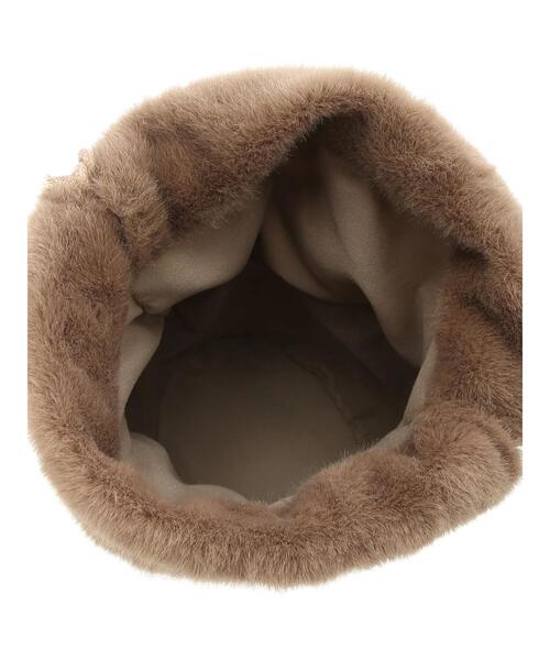 Te chichi(テチチ)の「ファー巾着バッグ(ハンドバッグ・レディース・ブラウン/ブラック・F)」の14枚目の写真