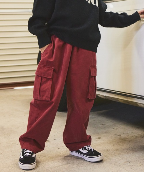 PAIRMANON STREET(ペアマノンストリート)の「【PAIRMANON STREET】ピグメント加工 バルーン カーゴ パンツ(カーゴパンツ・キッズ・カーキ/ブラック/オレンジ系その他/ブラウン/ベージュ/オフホワイト・150/100/90/110/120/140/130/160)」の6枚目の写真
