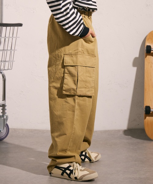 PAIRMANON STREET(ペアマノンストリート)の「【PAIRMANON STREET】ピグメント加工 バルーン カーゴ パンツ(カーゴパンツ・キッズ・カーキ/ブラック/オレンジ系その他/ブラウン/ベージュ/オフホワイト・150/100/90/110/120/140/130/160)」の19枚目の写真