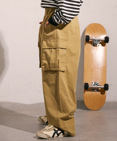 PAIRMANON STREET(ペアマノンストリート)の「【PAIRMANON STREET】ピグメント加工 バルーン カーゴ パンツ(カーゴパンツ・キッズ・カーキ/ブラック/オレンジ系その他/ブラウン/ベージュ/オフホワイト・150/100/90/110/120/140/130/160)」の20枚目の写真