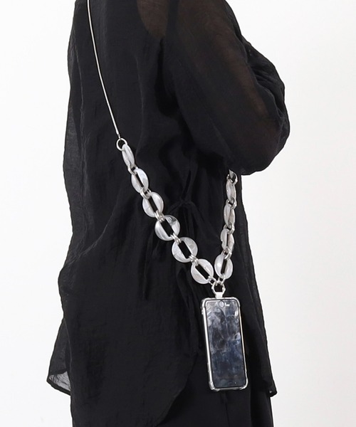 アクリルチェーンスマホショルダーストラップ