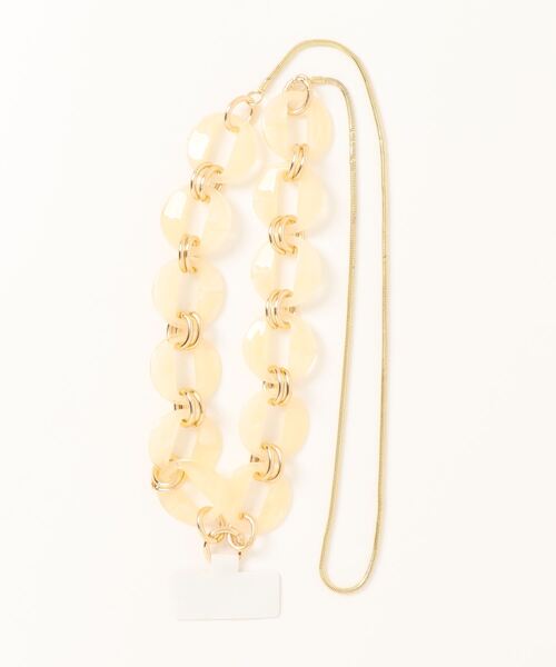 アクリルチェーンスマホショルダーストラップ