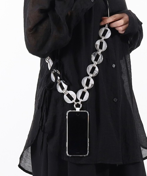 アクリルチェーンスマホショルダーストラップ