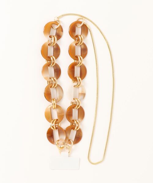 アクリルチェーンスマホショルダーストラップ