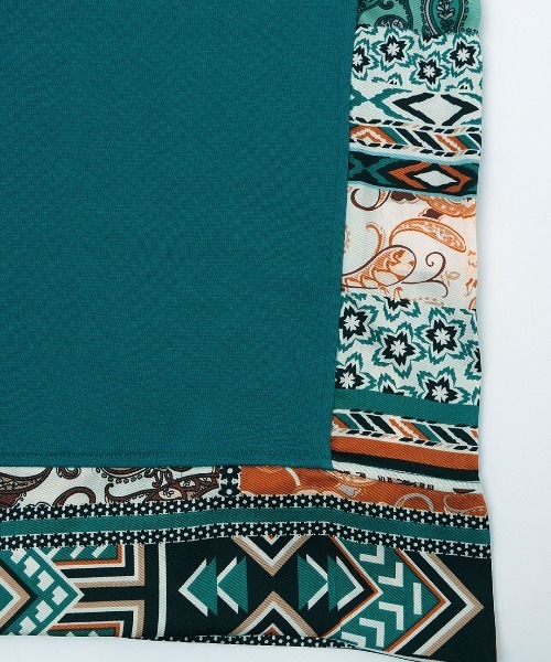 チチカカ（チチカカ）の「柄切替ポンチョスウェットプルオーバー（スウェット・レディース・ブルーグリーン/グレー/ブラウン・FREE）」の18枚目の写真