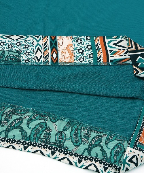 チチカカ（チチカカ）の「柄切替ポンチョスウェットプルオーバー（スウェット・レディース・ブルーグリーン/グレー/ブラウン・FREE）」の19枚目の写真