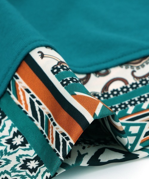 チチカカ（チチカカ）の「柄切替ポンチョスウェットプルオーバー（スウェット・レディース・ブルーグリーン/グレー/ブラウン・FREE）」の21枚目の写真