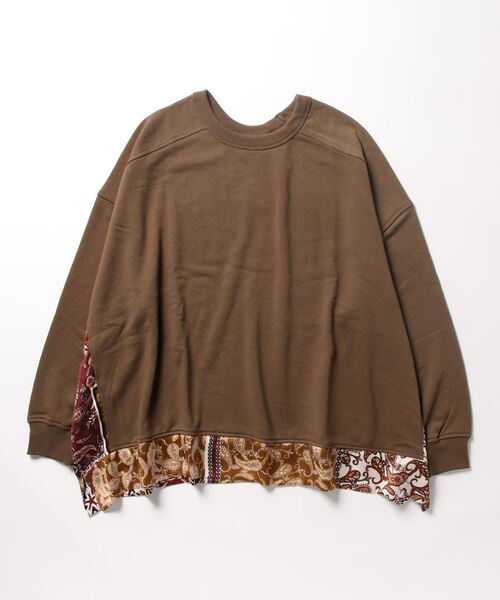 チチカカ（チチカカ）の「柄切替ポンチョスウェットプルオーバー（スウェット・レディース・ブルーグリーン/グレー/ブラウン・FREE）」の22枚目の写真