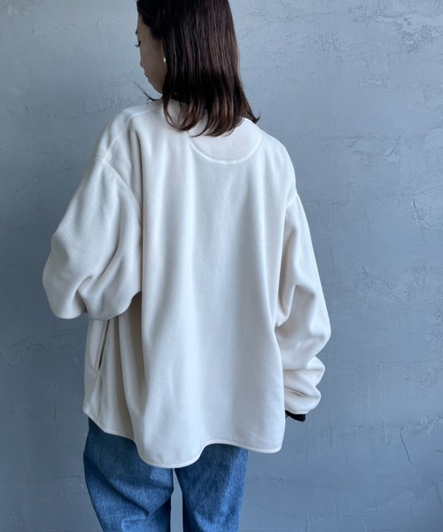 DANTON（ダントン）の「【WEB限定】[DANTON/ダントン] ポーラテック Vネックフリースジップジャケット（その他アウター・レディース・グレー/アイボリー/ブラック・M/L）」の8枚目の写真