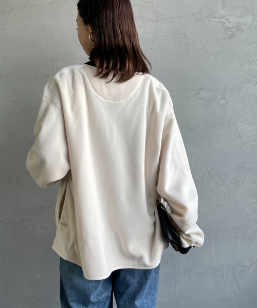 WEB限定】[DANTON/ダントン] ポーラテック Vネックフリースジップ