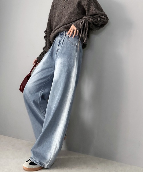 セール】《JaVaジャバコラボ》ゆるっと穿きこなす。サイドブリーチ