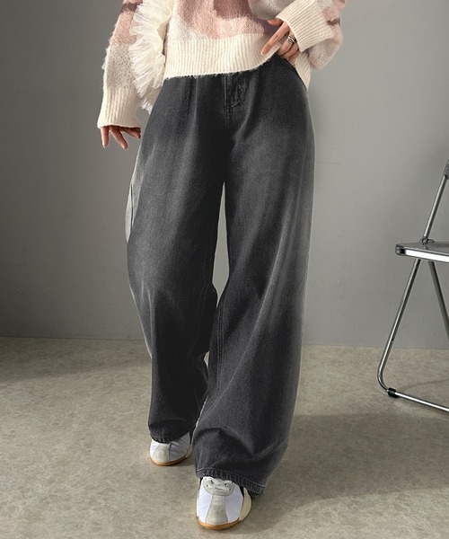 セール】《JaVaジャバコラボ》ゆるっと穿きこなす。サイドブリーチ