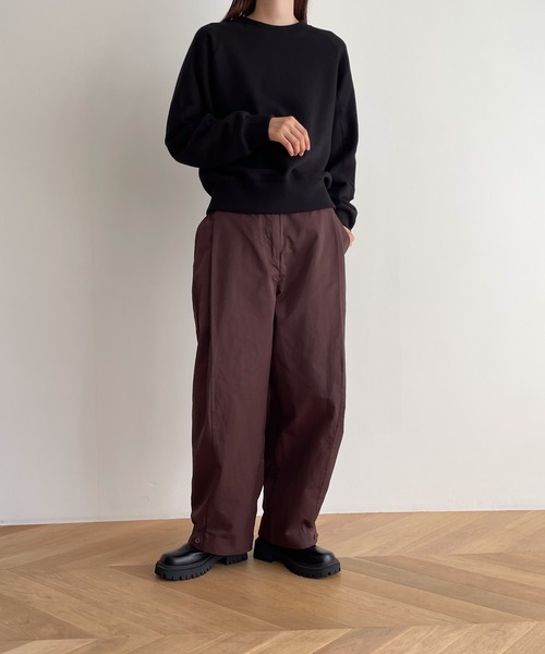 CANAL JEAN（キャナルジーン）の「El mar　コンパクト裏毛クルーネックトレーナー（スウェット・レディース・ブラック/ネイビー/オートミール/セージグリーン・ONE SIZE）」の16枚目の写真