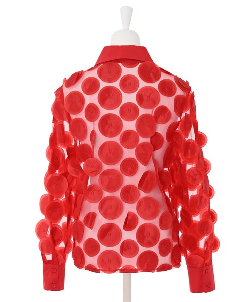 Narcissus（ナルシス）の「【Narcissus】ドットシャツ（シャツ/ブラウス・レディース・レッド/ブラック・FREE）」の11枚目の写真