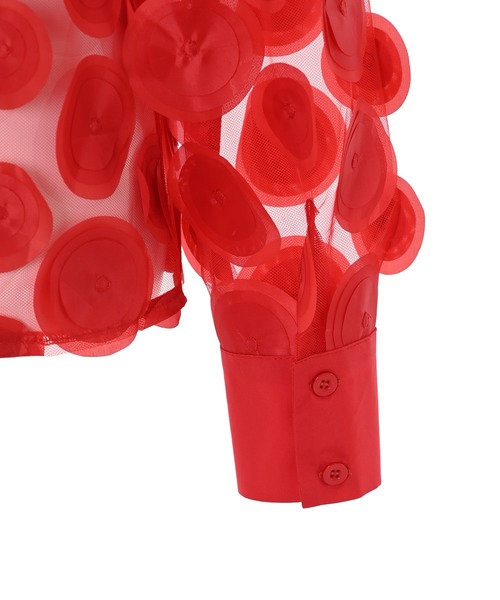 Narcissus（ナルシス）の「【Narcissus】ドットシャツ（シャツ/ブラウス・レディース・レッド/ブラック・FREE）」の13枚目の写真