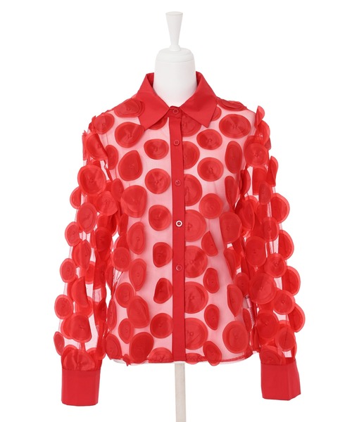 Narcissus（ナルシス）の「【Narcissus】ドットシャツ（シャツ/ブラウス・レディース・レッド/ブラック・FREE）」の10枚目の写真