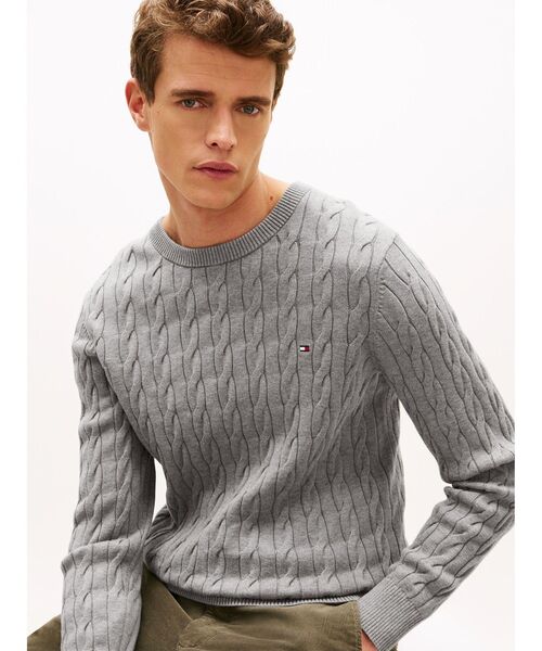 トミーヒルフィガー　ニット 楽天市場】【SALE／50%OFF】ケーブルフラッグセーター TOMMY HILFIGER