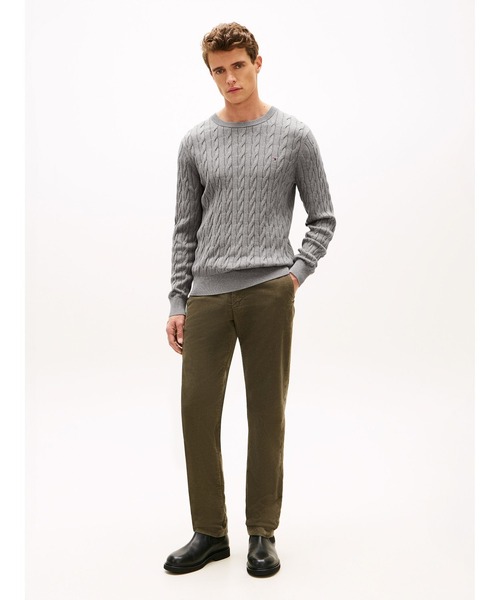 TOMMY HILFIGER(トミーヒルフィガー)の「クラシックケーブルクルーネックセーター(ニット/セーター・メンズ・ネイビー/レッド/グレー/ホワイト/レッド系その他/ベージュ/グレー系その他/グリーン/ピンク/ブルー・LARGE/MEDIUM/SMALL/X-LARGE/XX-LARGE)」の16枚目の写真