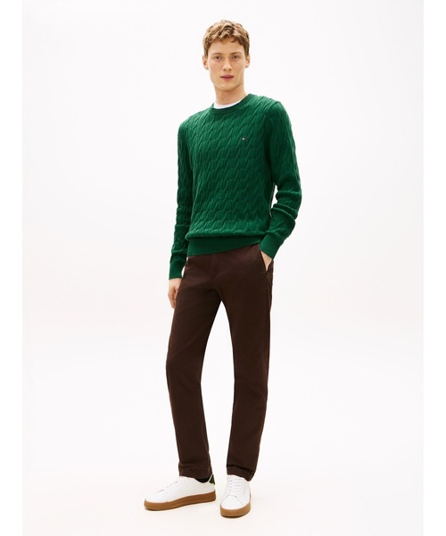 TOMMY HILFIGER(トミーヒルフィガー)の「クラシックケーブルクルーネックセーター(ニット/セーター・メンズ・ネイビー/レッド/グレー/ホワイト/レッド系その他/ベージュ/グレー系その他/グリーン/ピンク/ブルー・LARGE/MEDIUM/SMALL/X-LARGE/XX-LARGE)」の20枚目の写真