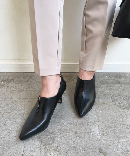 Futier land（フューティアランド）の「美脚フロントスリットブーティー（ブーツ・レディース・ブラウン/ブラック・36/37/38/39/40）」の4枚目の写真