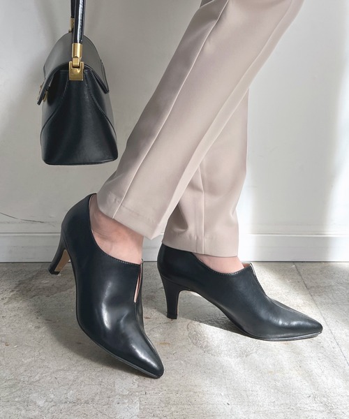 Futier land（フューティアランド）の「美脚フロントスリットブーティー（ブーツ・レディース・ブラウン/ブラック・36/37/38/39/40）」の13枚目の写真