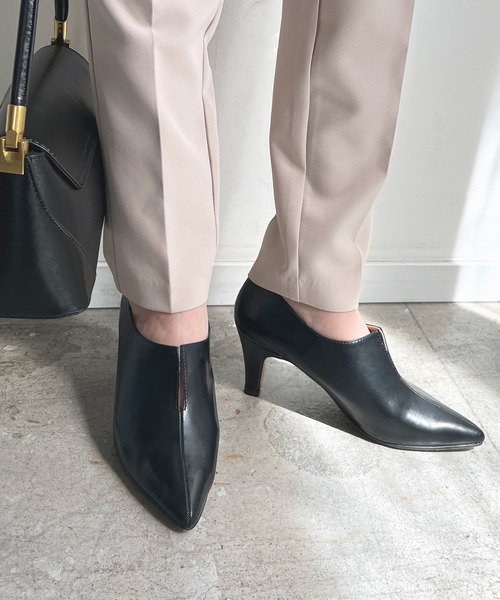 Futier land（フューティアランド）の「美脚フロントスリットブーティー（ブーツ・レディース・ブラウン/ブラック・36/37/38/39/40）」の14枚目の写真