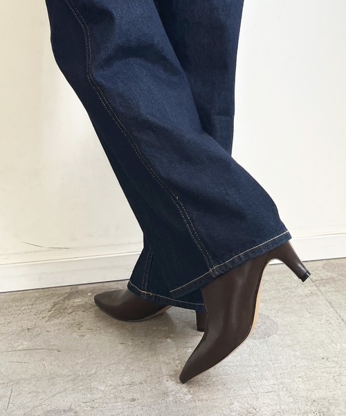 Futier land（フューティアランド）の「美脚フロントスリットブーティー（ブーツ・レディース・ブラウン/ブラック・36/37/38/39/40）」の22枚目の写真