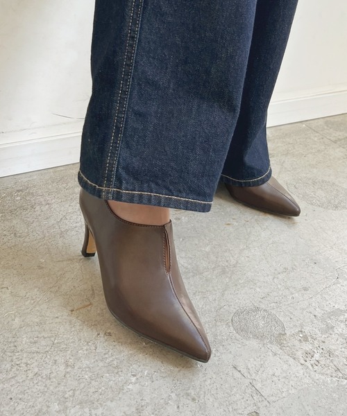 Futier land（フューティアランド）の「美脚フロントスリットブーティー（ブーツ・レディース・ブラウン/ブラック・36/37/38/39/40）」の21枚目の写真