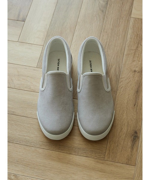 AMERICAN HOLIC（アメリカンホリック）の「【整履き】スェードスリッポン（スニーカー・レディース・グレイッシュベージュ・M/L/S）」の3枚目の写真
