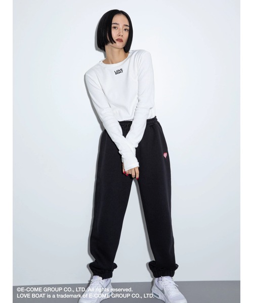 LOVE BOAT（ラブ・ボート）の「■別注　LOVE　BOAT　スウェットパンツ（その他パンツ・レディース・ブラック/アイボリー・FREE）」の5枚目の写真