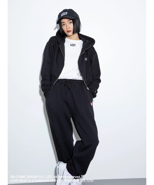 LOVE BOAT（ラブ・ボート）の「■別注　LOVE　BOAT　スウェットパンツ（その他パンツ・レディース・ブラック/アイボリー・FREE）」の6枚目の写真