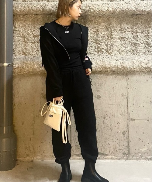 LOVE BOAT（ラブ・ボート）の「■別注　LOVE　BOAT　スウェットパンツ（その他パンツ・レディース・ブラック/アイボリー・FREE）」の21枚目の写真