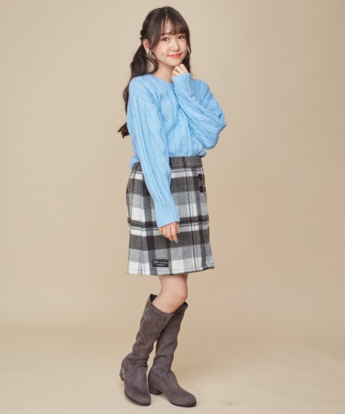JENNI(ジェニィ)の「ストレッチスエード風ロングブーツ(ブーツ・キッズ・グレー/ブラック/ベージュ・20cm/24cm/22cm/23cm/21cm)」の22枚目の写真