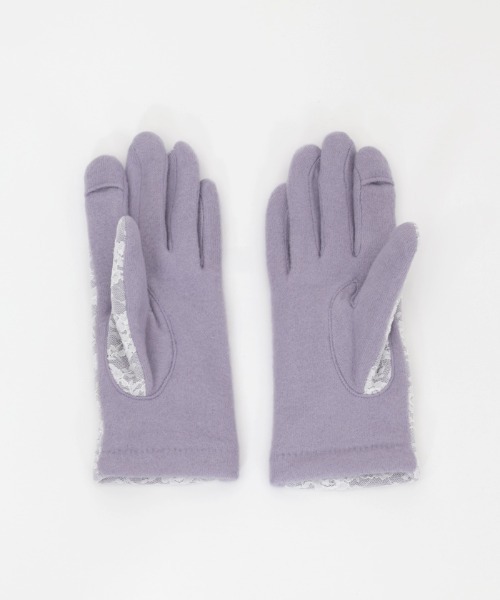 axes femme POETIQUE（アクシーズファムポエティック）の「プチリボンパール手袋（手袋・レディース・ブラック/ピンク/ラベンダー・FREE）」の6枚目の写真