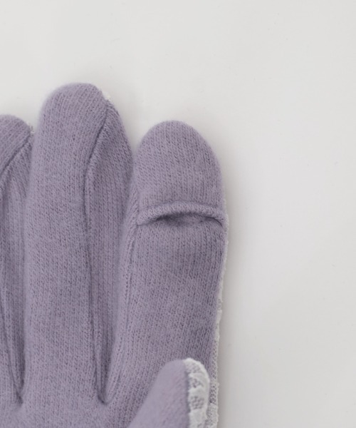 axes femme POETIQUE（アクシーズファムポエティック）の「プチリボンパール手袋（手袋・レディース・ブラック/ピンク/ラベンダー・FREE）」の9枚目の写真