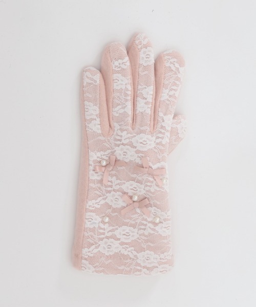axes femme POETIQUE（アクシーズファムポエティック）の「プチリボンパール手袋（手袋・レディース・ブラック/ピンク/ラベンダー・FREE）」の14枚目の写真