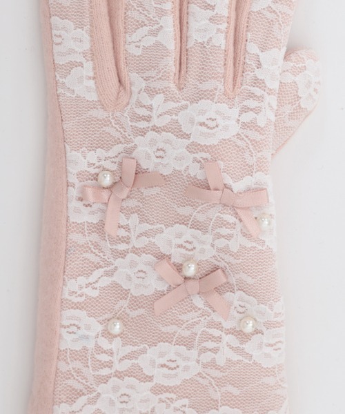 axes femme POETIQUE（アクシーズファムポエティック）の「プチリボンパール手袋（手袋・レディース・ブラック/ピンク/ラベンダー・FREE）」の17枚目の写真