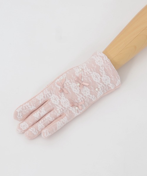 axes femme POETIQUE（アクシーズファムポエティック）の「プチリボンパール手袋（手袋・レディース・ブラック/ピンク/ラベンダー・FREE）」の19枚目の写真
