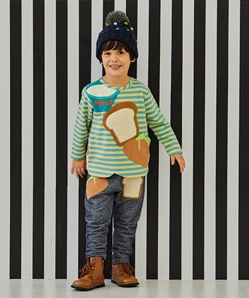 baby cheer（ベイビーチアー）の「ベーカリーパンツ（スウェットパンツ・キッズ・グレー/ネイビー・80ｃｍ/90cm/110cm/120cm/100cm）」の3枚目の写真