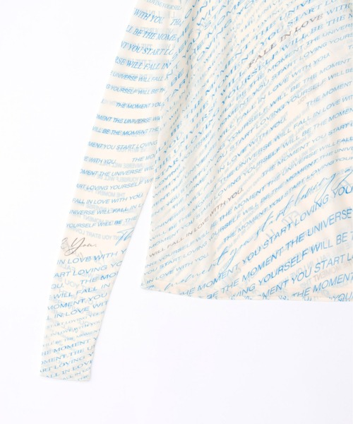 MAISON SPECIAL（メゾンスペシャル）の「Lettering Print Sheer