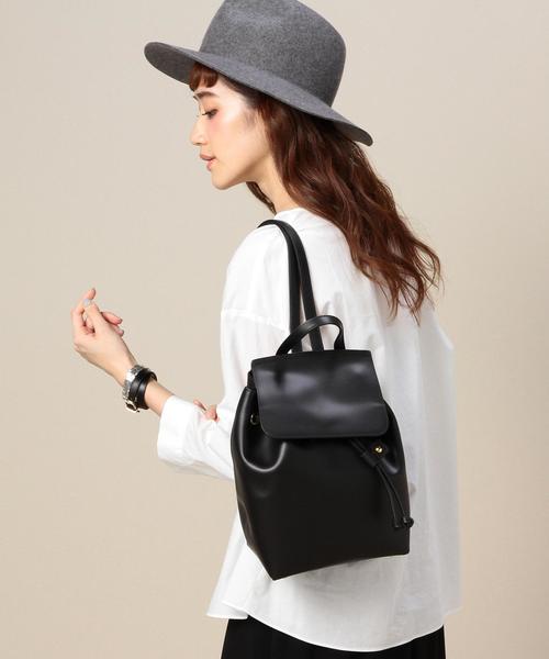 BEAUTY&YOUTH UNITED ARROWS（ビューティーアンドユースユナイテッドアローズ）の「BY Carol J レザーリュックサック◆（バックパック/リュック・レディース・ブラック/ブラウン・フリー）」の4枚目の写真