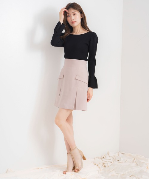 フレアスリーブニット