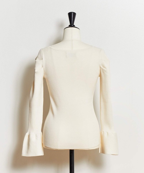 フレアスリーブニット