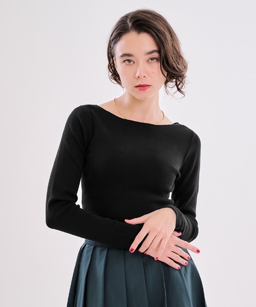 JENNE（ジェンヌ）の「パリジェンヌクラシカルニット（ニット/セーター・レディース・ストライプ/ネイビー/ホワイト/ブラック・SMALL/MEDIUM/LARGE）」の3枚目の写真