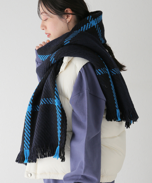 John branigan（ジョンブラニガン）の「【John branigan/ジョンブラニガン】 STOLE：マフラー（マフラー・レディース・ブラウン/ネイビー/モスグリーン/ブルー系その他・FREE）」の14枚目の写真